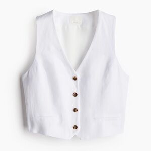 White Button-Up Vest